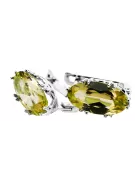 Sterling silver 925 Yellow Peridot Earrings Vintage Jewlery vec021s